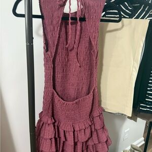 Ruffled Plum Sleeveless Dress